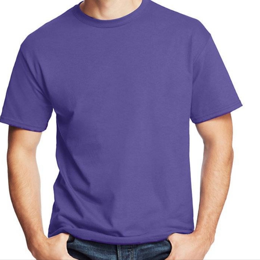 Hanes Vibrant Purple Short Sleeve Tee